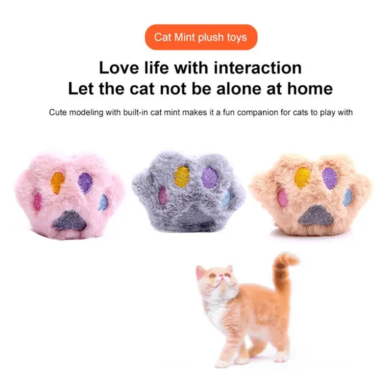

Mint Cat Toy Interactive Kitten Catnip Teeth Grinding Throwing Soft Plush Toys Household Embroidery Claws Pet Play Tool