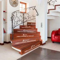 staircase wall sticker cheris ta famille french quote vinyl wall stickers muraux decor home decoration wall paper