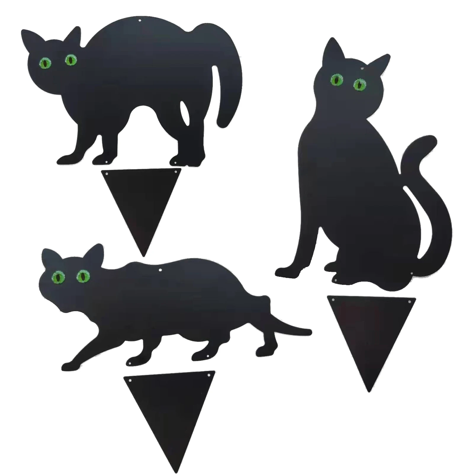

Garden Scare Cat Mice Control Cat Silhouette Patio Yard Sign Pest Stop Cats Birds Mouse Iron Cat Garden Mouse Drive Decor