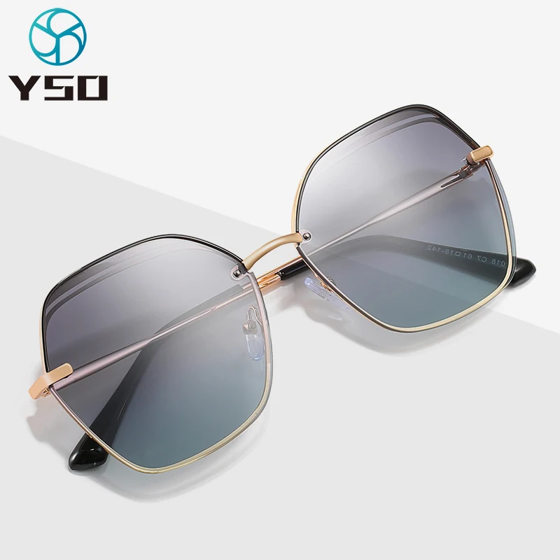 Женские многоугольные солнцезащитные очки YSO оверсайз поляризационные с