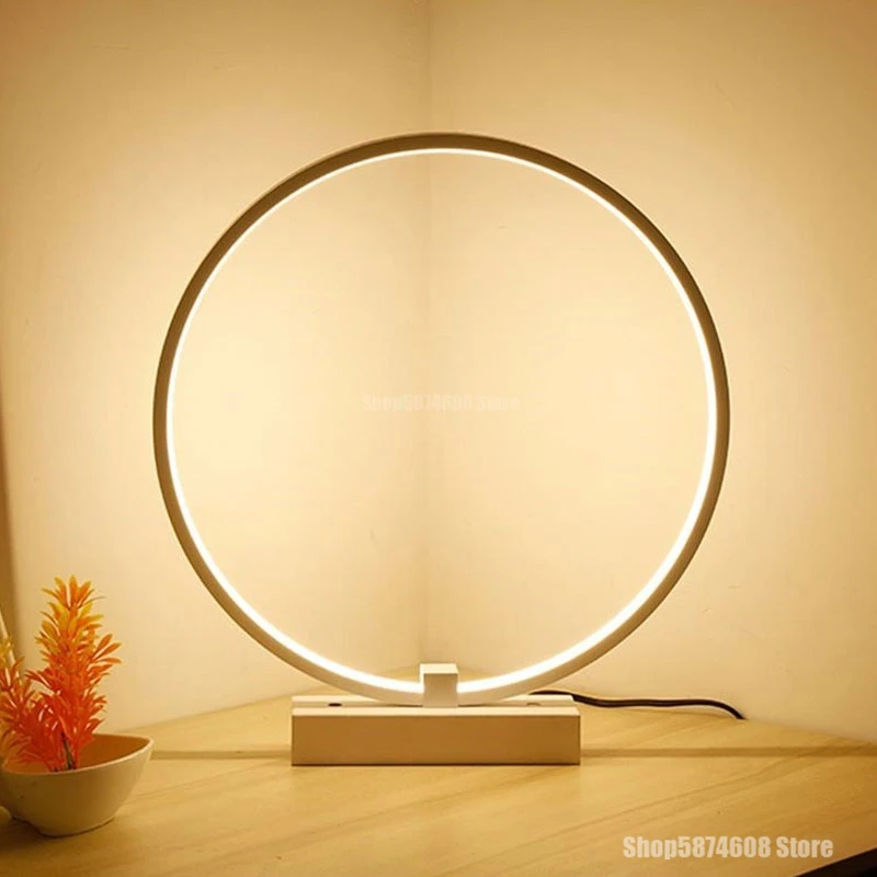 Современные круглые настольные лампы для гостиной спальни настольная лампа