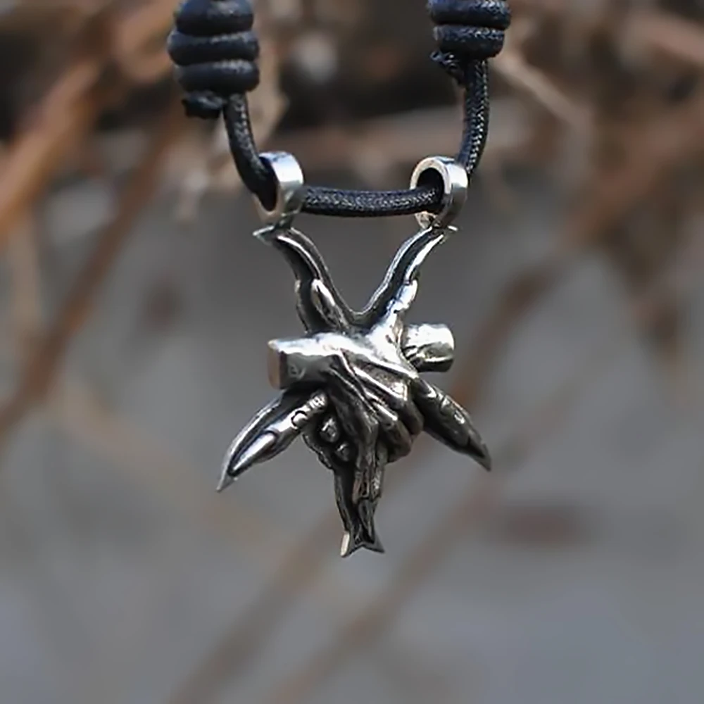 Мужская Готическая пентаграмма EYHIM из нержавеющей стали 316L серебряного цвета