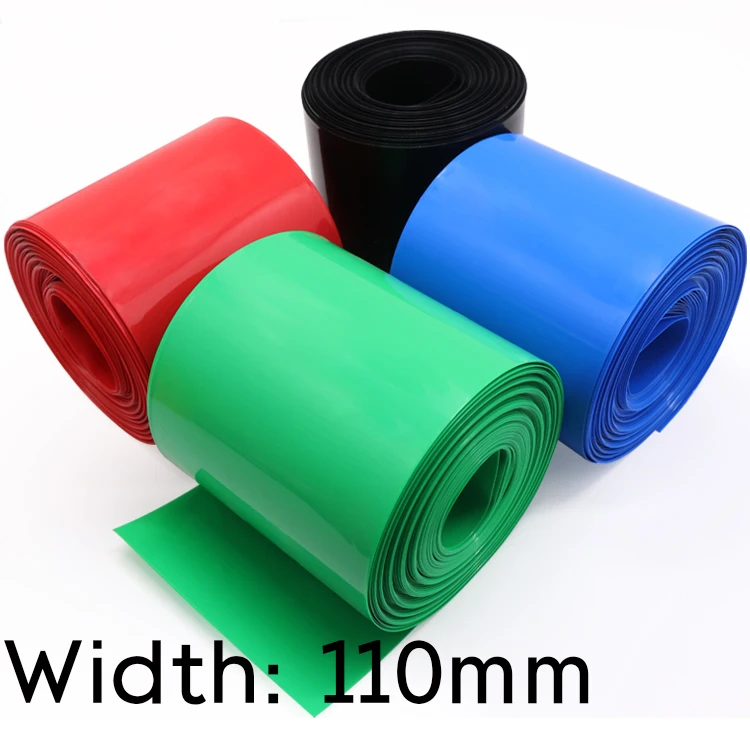 

Width 110mm (Diameter 70mm) Lipo Battery Wrap PVC Heat Shrink Tubing Insulated Case Sleeve Protection Cover Flat Pack Colorful