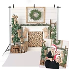 Фон для фотосъемки с изображением камина рождественской елки фон для студийной фотосъемки новорожденных детей из полиэстера