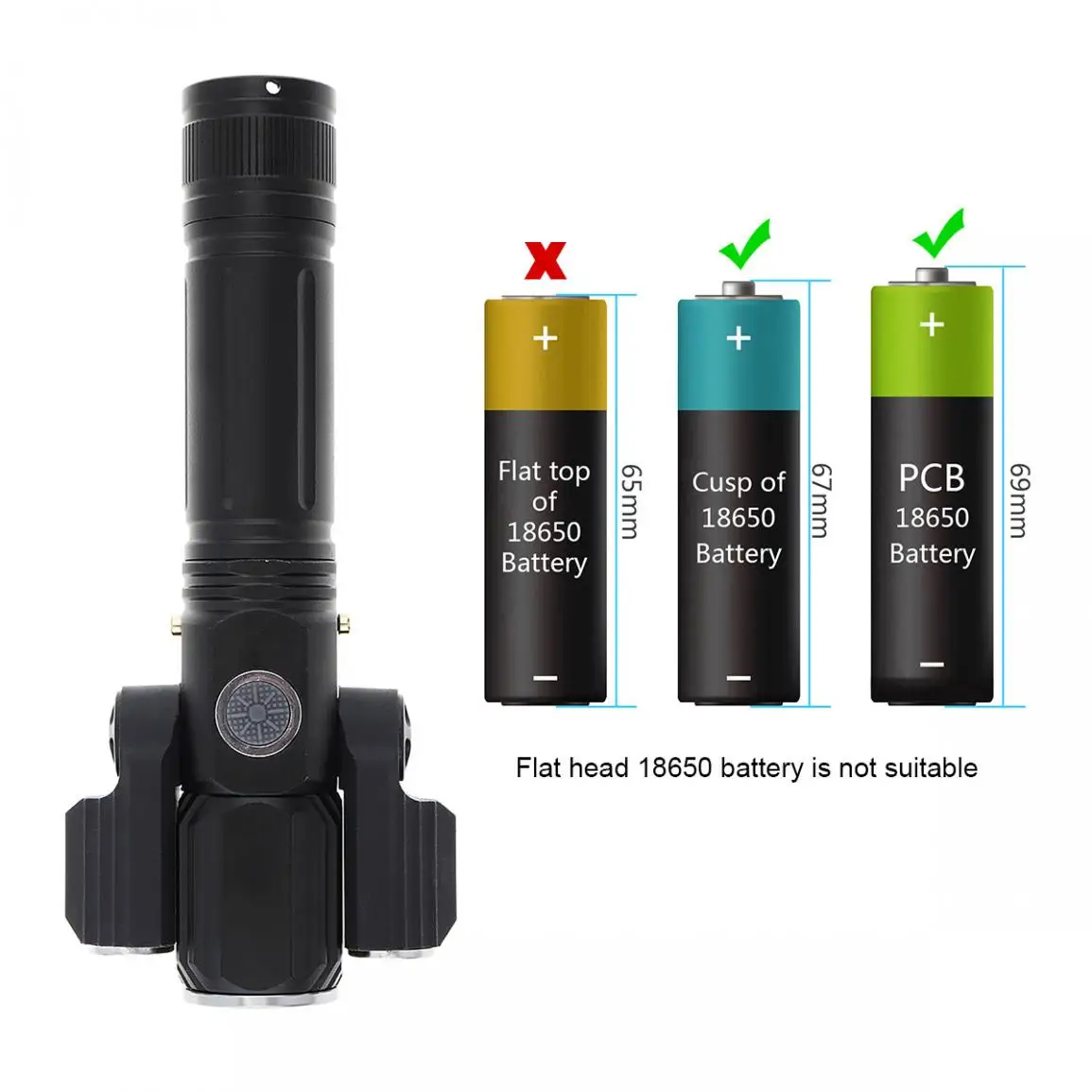 

Super Bright 300m 2000 Lumens Rechargeable Flashlight Waterproof Zoomable with 4 Modes LED Torch for Outdoor Hiking Riding