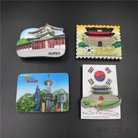 south korea world tourism memorial resin fridge magnet creative magnetic sticker received seoul construction relief sticker