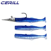 cerill 39 g jig head with sharp hook swimbait soft fishing lure pike worm bait bass shad swing wobblers silicone paddle tail