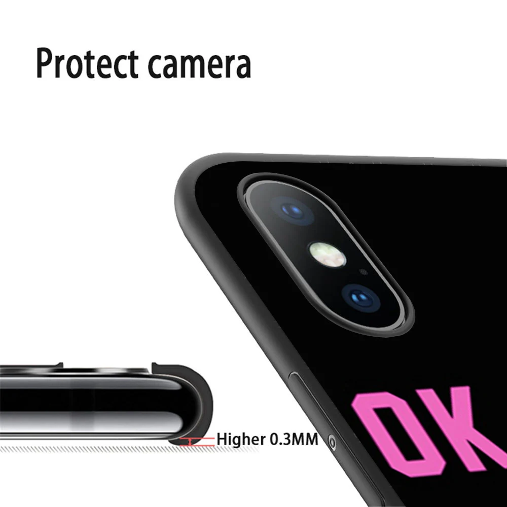 Чехол для телефона ok but first coffee черный мягкий силиконовый чехол iPhone 11 Pro Max X 5S 6 6S XR XS