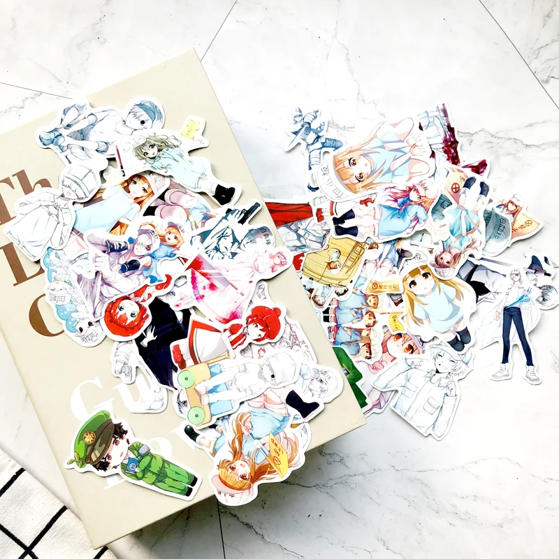 42 шт./компл. короткая футболка с героями из японского аниме рабочей секции