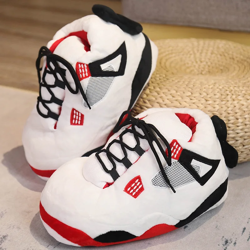 

New Unisex Winter Slippers Women Snug Lovers Cute Warm Home House Floor Indoor Fluffy Funny Sneakers Basketball Shoes Size 36-45