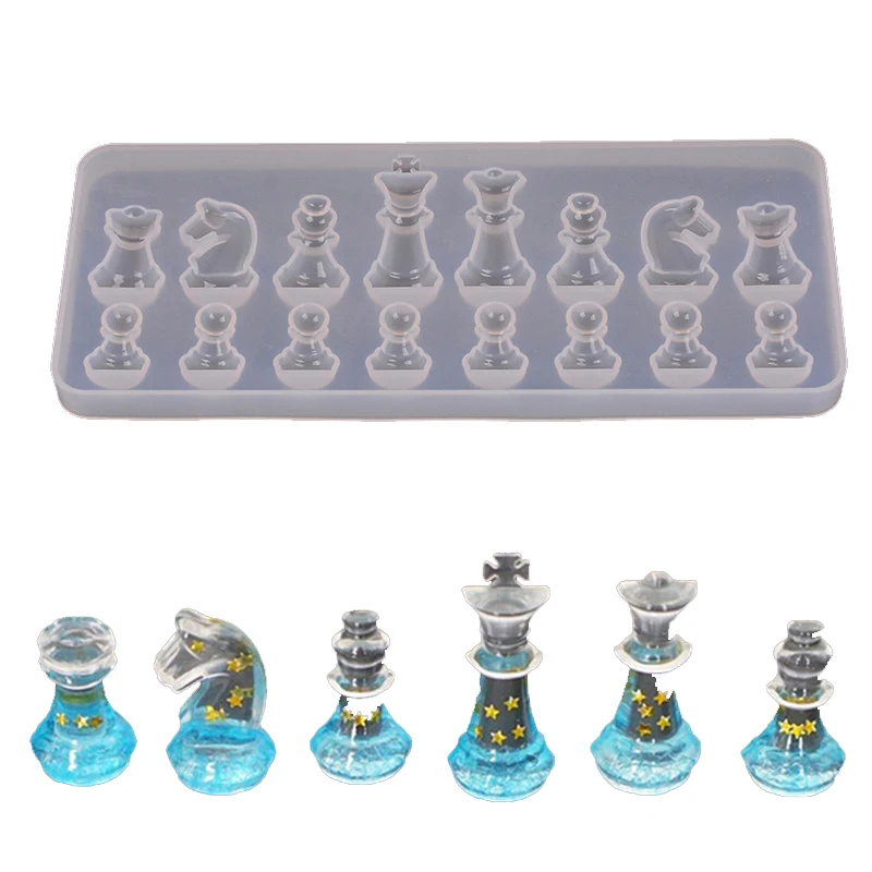 Международный в форме шахмат силиконовая форма DIY Пластилин эпоксидная смола