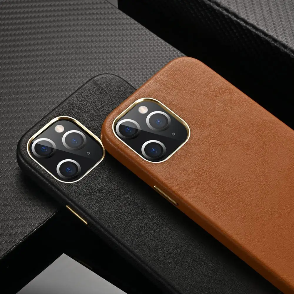High-End Artificial Leather Phone Case For iPhone 12 PRO MAX XSMAX XR XS X 8 7 Plus 12 MINI 11 Pro Back Cover For iPhone 7 Coque