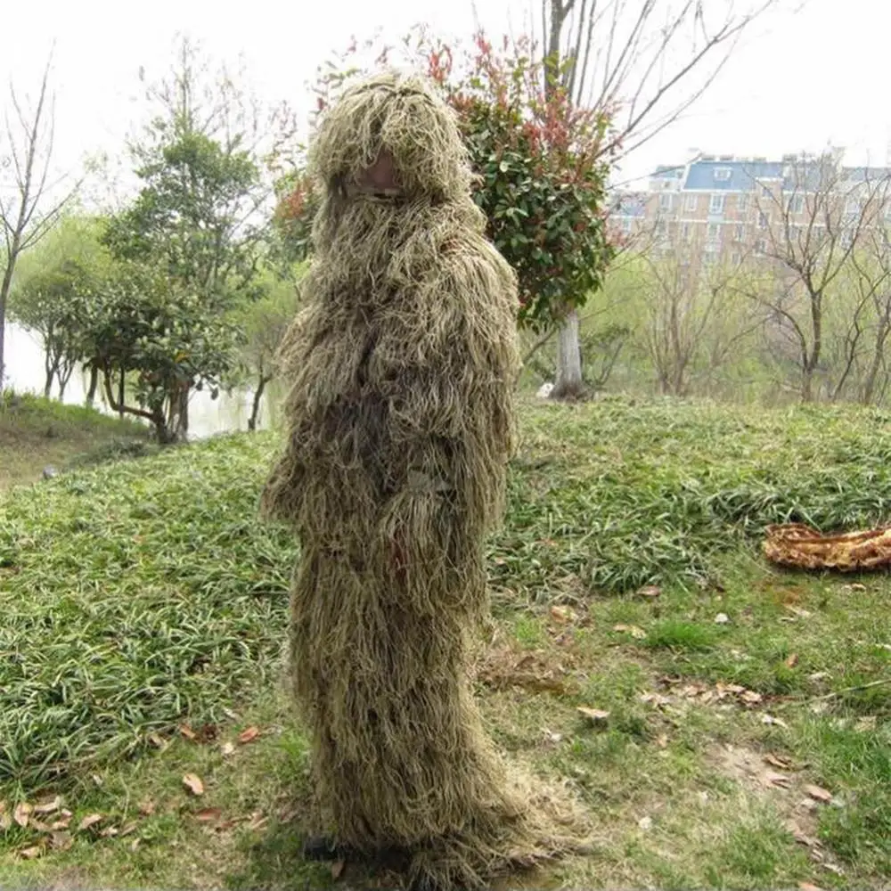 Камуфляжная охотничья одежда PUBG куртка ghillie Костюмы Маска Bionic Yowie страйкбол снайперская стрельба Roupa 3D куртка брюки для PUBG