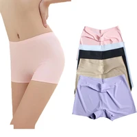 ice silk women safety shorts leggings pants seamless ladies underwear shorts plus size