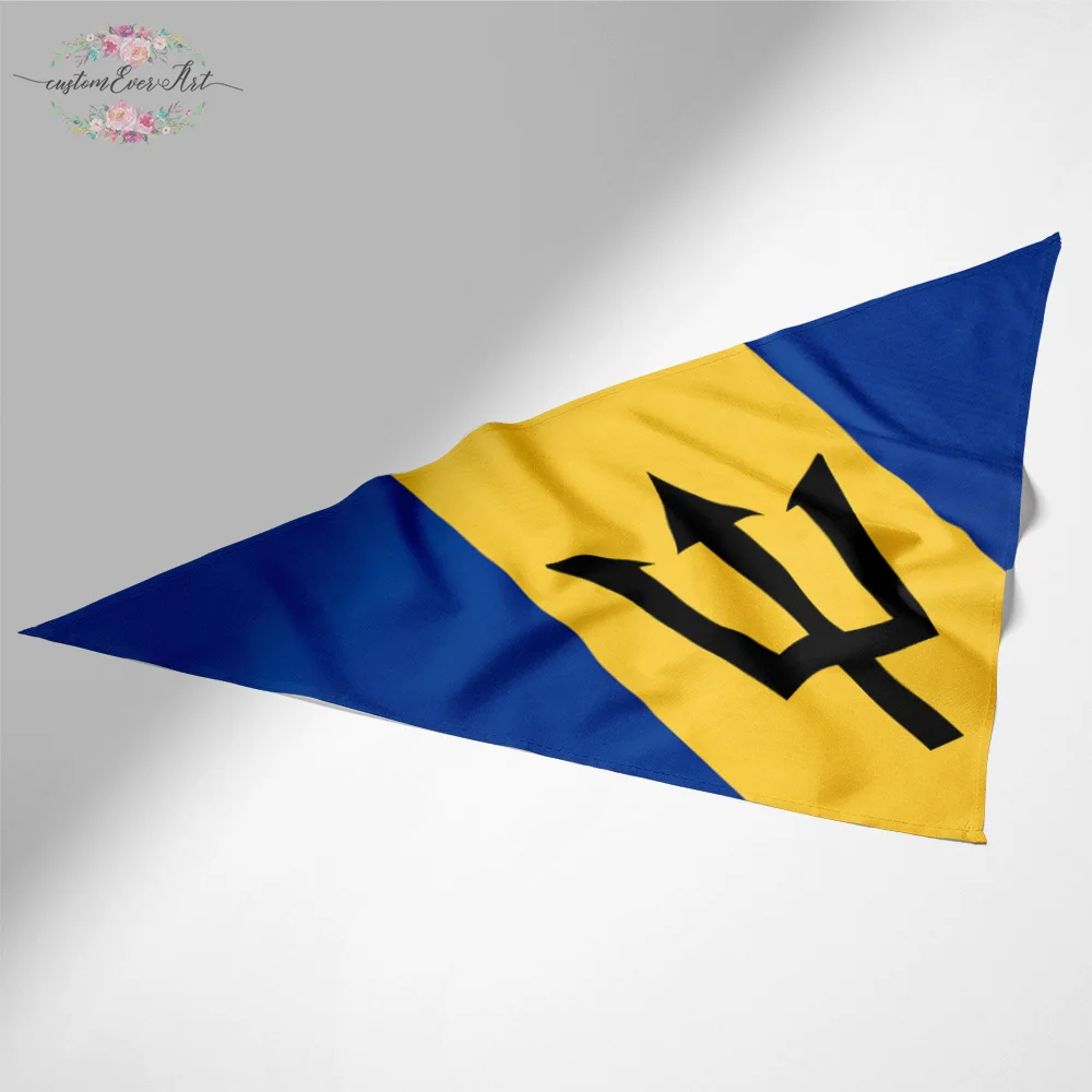 

The Barbados flag dog bandana large pet scraf pet bandana for dog scarf dog neck scarf dog print scarf bandana