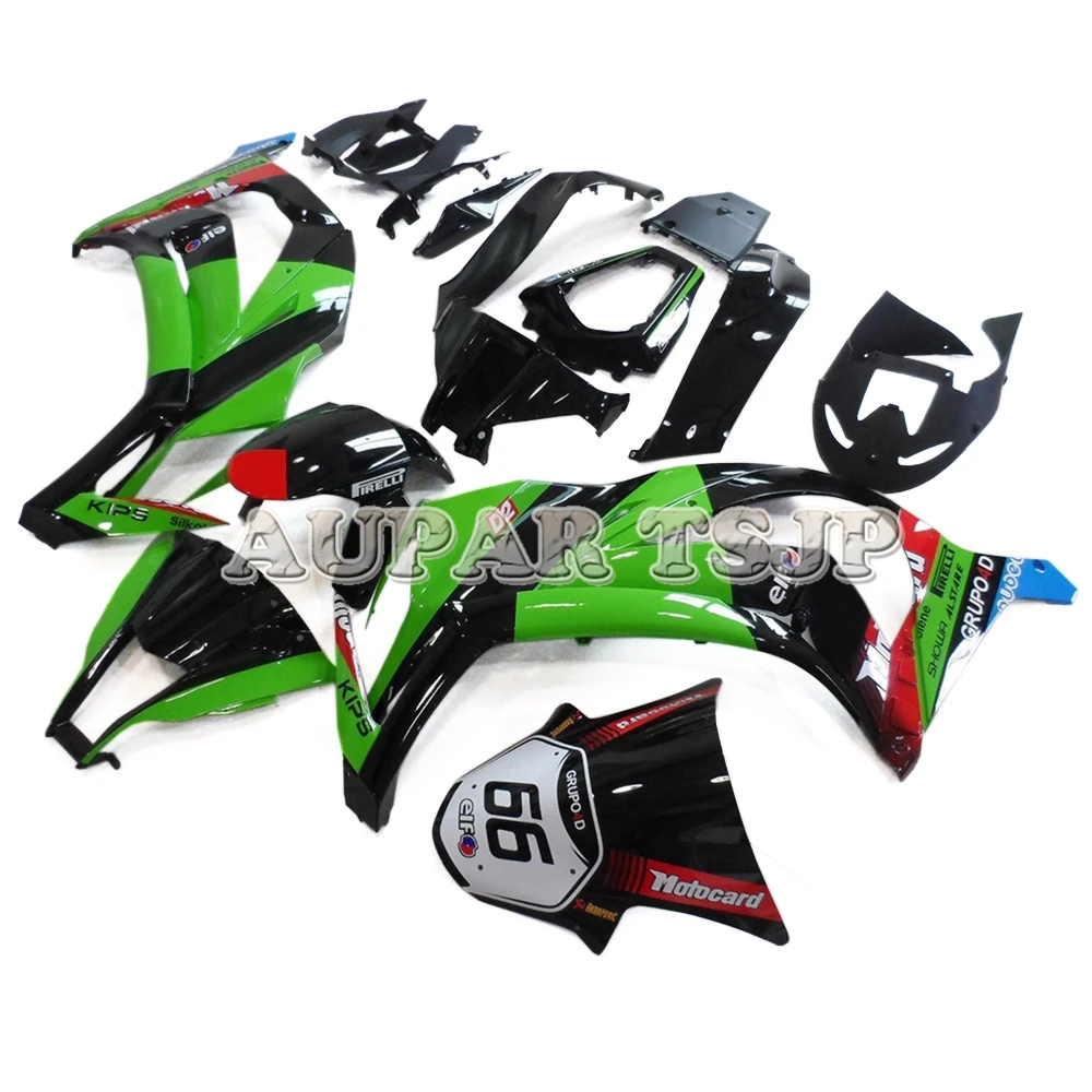 

For Kawasaki ZX10R ZX-10R 2011 2012 2013 2014 2015 11-15 ABS Plastic Injection Molding Black and Green Red Bodywork Kit