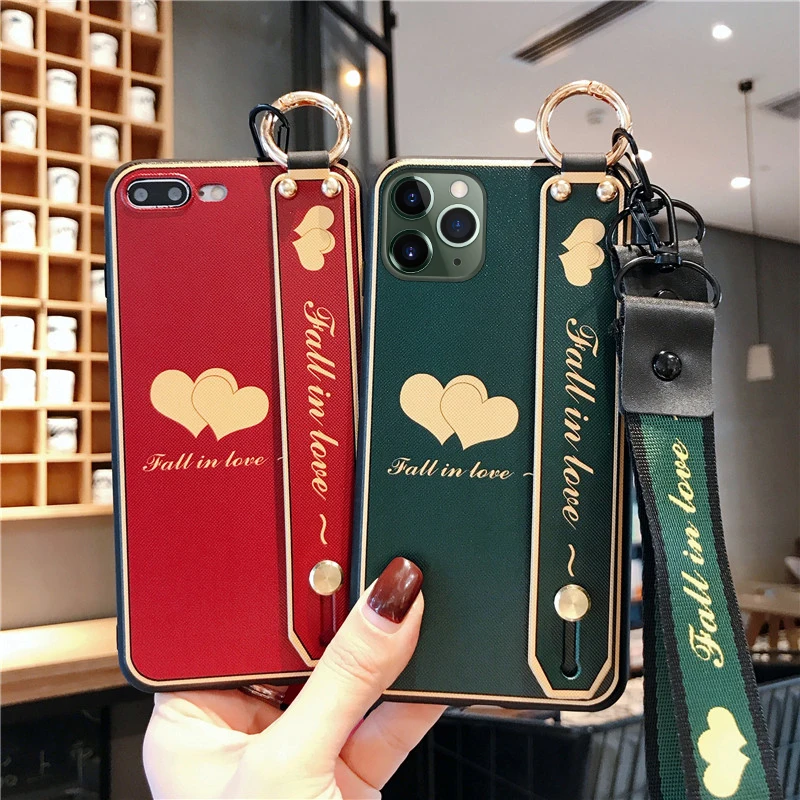 Модный чехол на шею с ремешком запястье для iphone 11 Pro Max 7 8 6s plus X Xs max XR SE