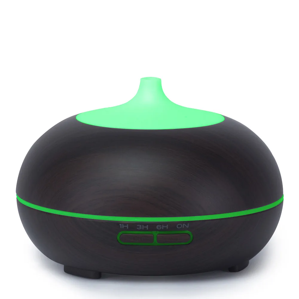 

Wood Grain Ultrasonic Aromatherapy Humidifier Bamboo Aroma 300Ml Essential Oil Diffuser