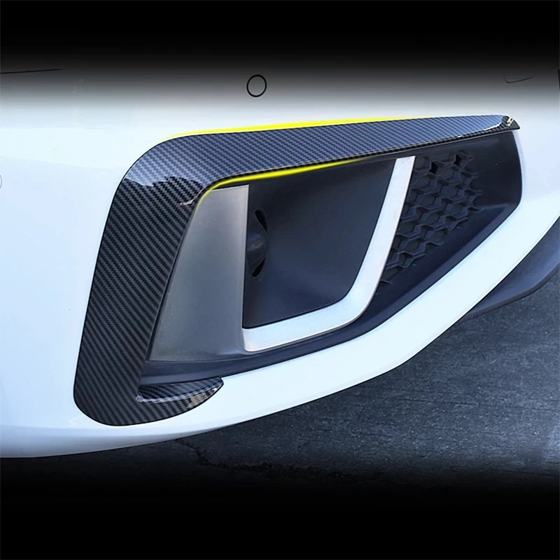 

Carbon Fiber Car Front Bumper Spoiler Air Knife Fog Lamp Cover for- A4 A4L 2019