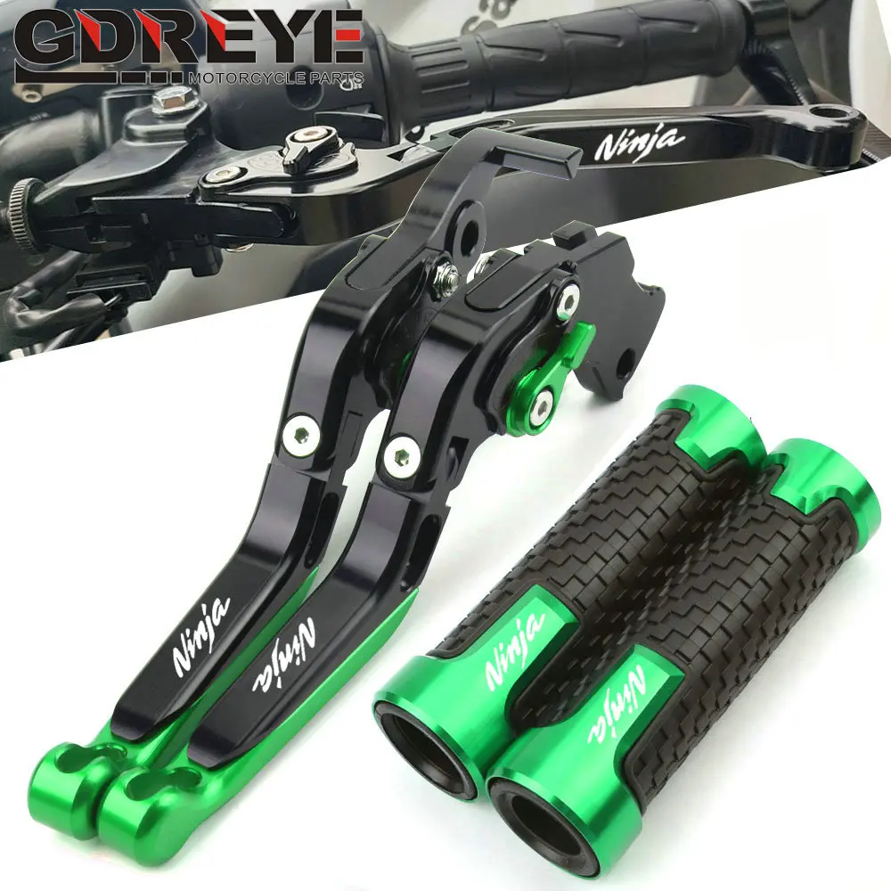 

For NINJA250R Motorcycle Adjustable Folding Extendable Brake Clutch Levers Handle Grips For KAWASAKI NINJA 250R 250 R 2008-2012