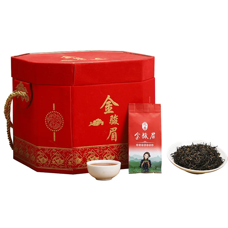 

500g new octagonal barrel Jinjunmei Wuyi rock tea Zhengshan small black tea gift box