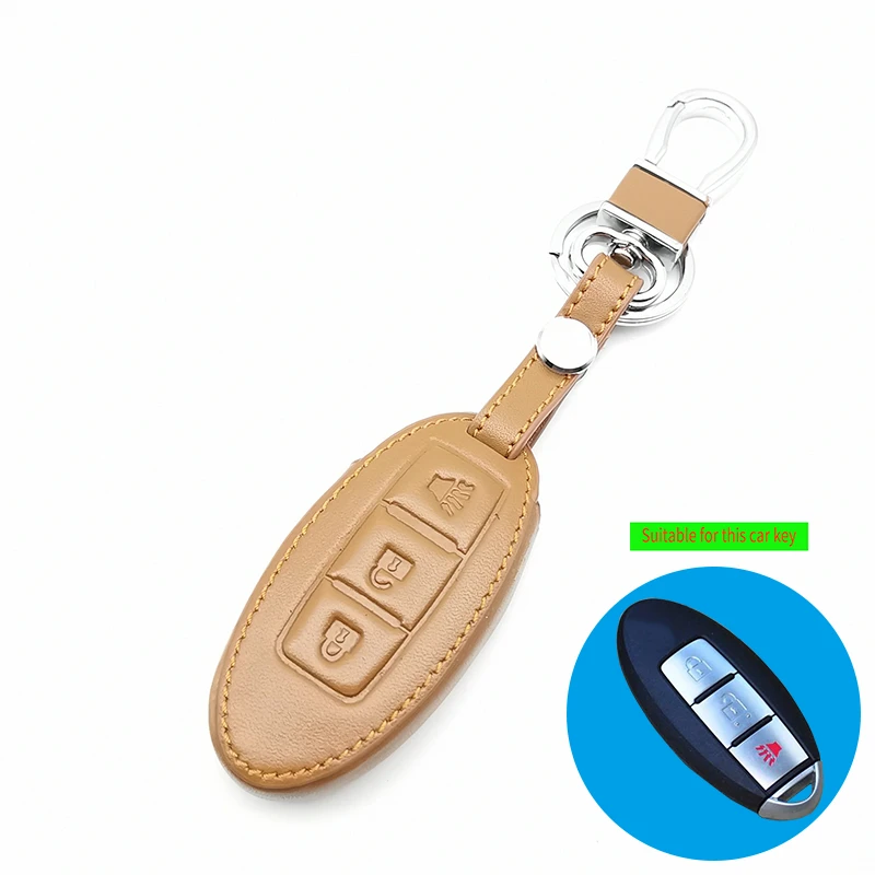 Soft leather car key case cover Holder For Nissan Qashqai J10 J11 X-Trail T31 T32 kicks Tiida Pathfinder Murano Note Juke Micra |