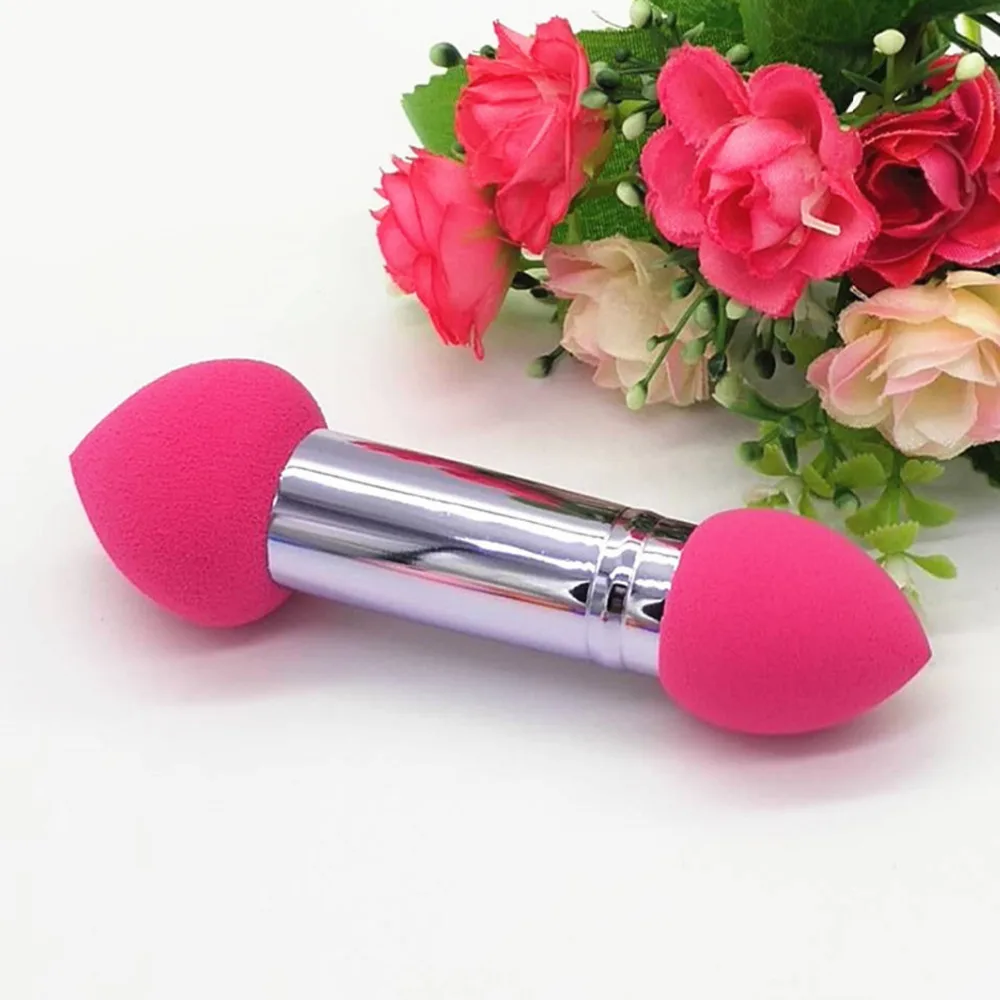 1 шт Двойная головная основа кисть со спонжем для макияжа гладкие Косметические