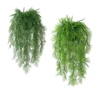 Искусственные листья, Пластиковые Висячие папоротники, виноградные стены, сад, гостиная, клуб, бар, декорированные поддельные листья, зеленая трава, завод