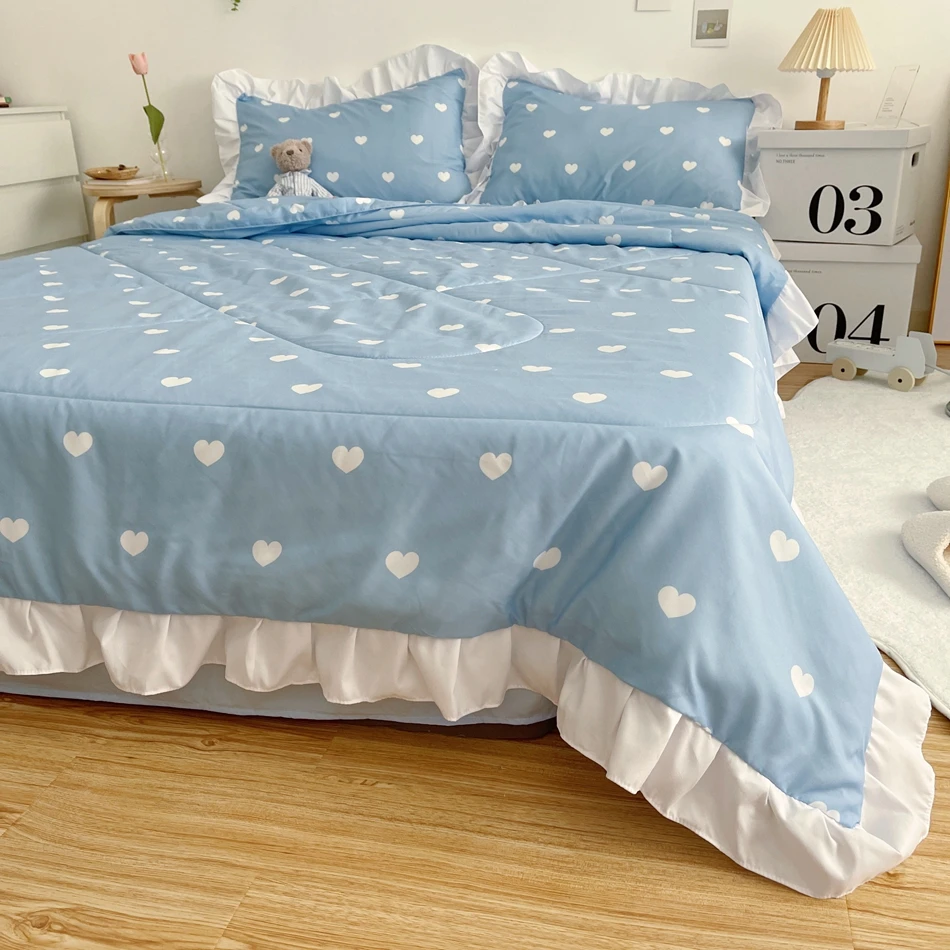 

Dansunreve Summer Quilt Cute Leopard Print Polka Dot Breathable Childrens Duvet Bedding Single Queen No Pillowcase 150*200cm