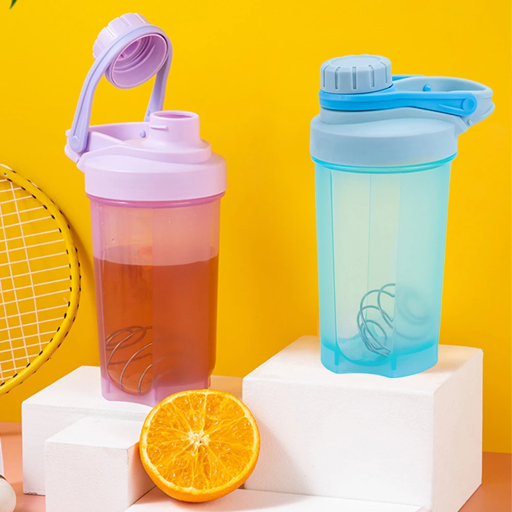 

500ml Water Leak Proof Protein Powder Fitness Shaker Bottle Gym Whey Sports Travel Drink Outdoor Easy Clean With Stirring Ball
