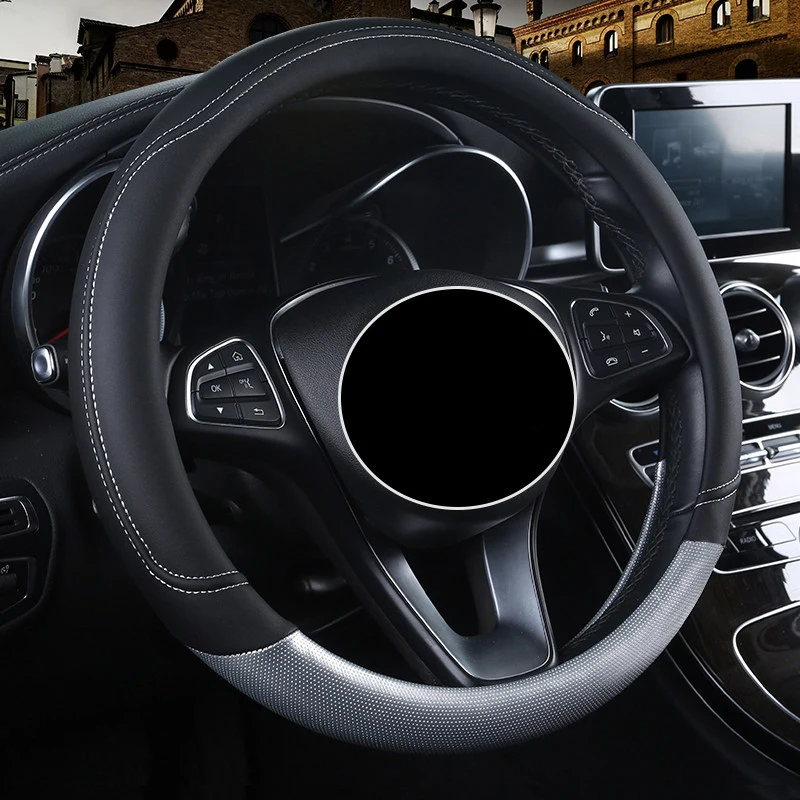 Leather Car Steeting Wheel covers For Geely all models Emgrand EC7 GS GL GT GC9 EC8 X7 FE1 GX7 SC6 SX7 GX2 car accessories styli |