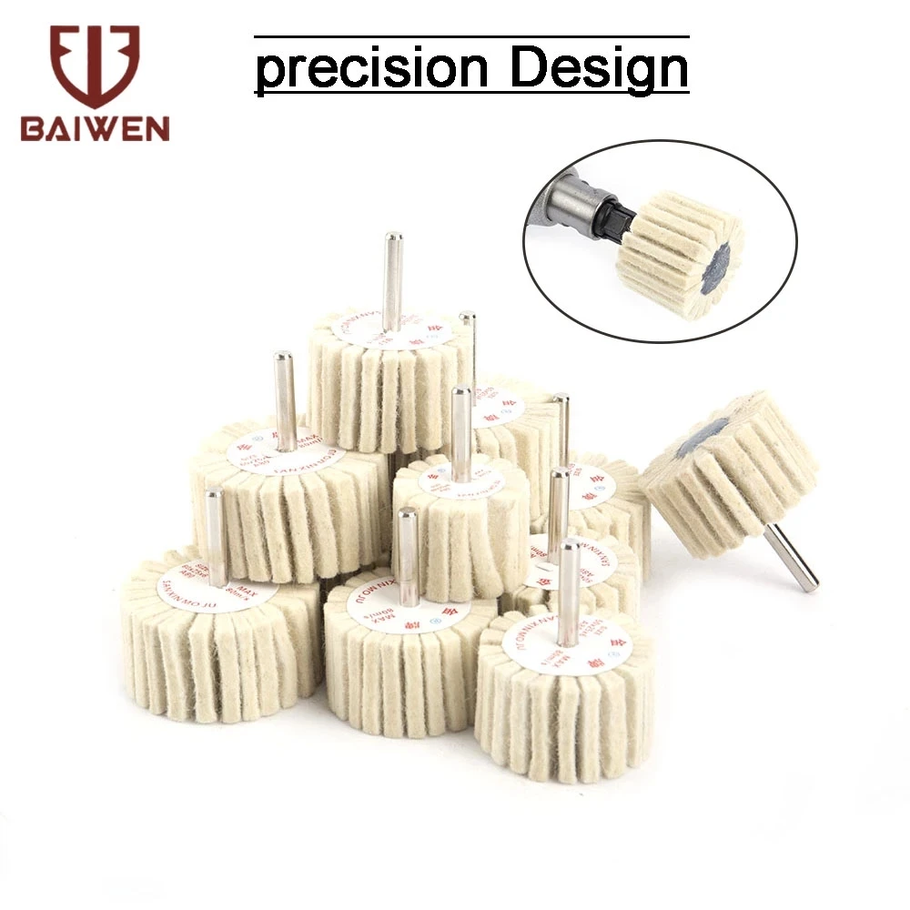 

1pc Dremel Accessories Wool Polishing Wheel Brush 20/25/30/40/50/60mm Grinding Buffing Wheels Grinder Head For Drill Rotary Tool