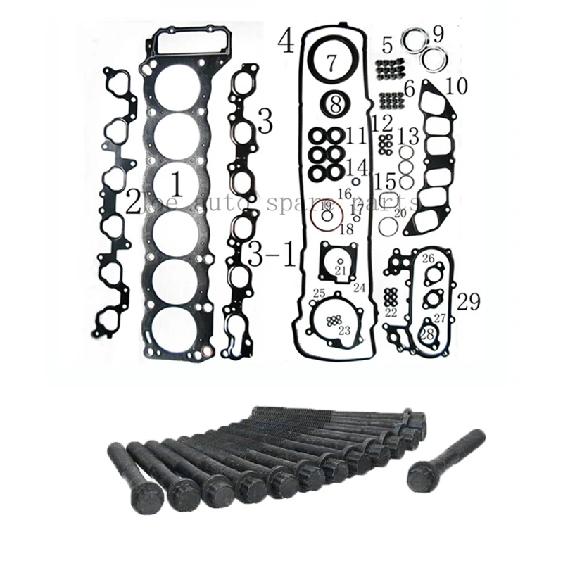 1FZFE 1FZ-FE двигатель полный комплект прокладок для Toyota Land Cruiser 24V 4477cc 4.5L 1998-2005 CK9358 54071900