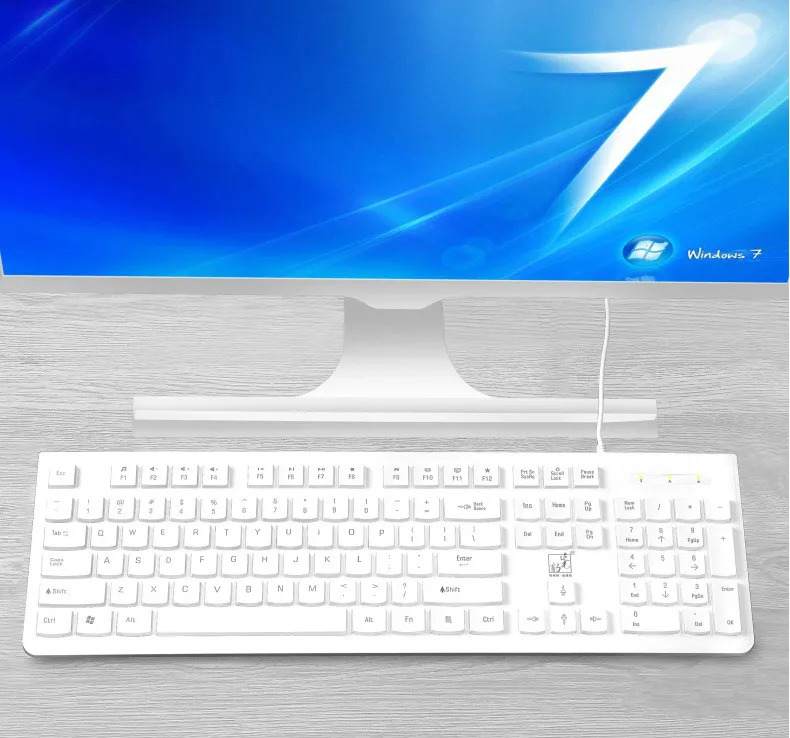 Клавиатура проводная Офисная 104 клавиши USB эргономичная клавиатура для поддержки