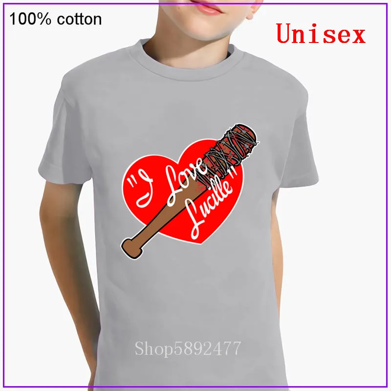 Оригинальная пародийная детская одежда футболка с надписью Negan I Love Lucille забавная