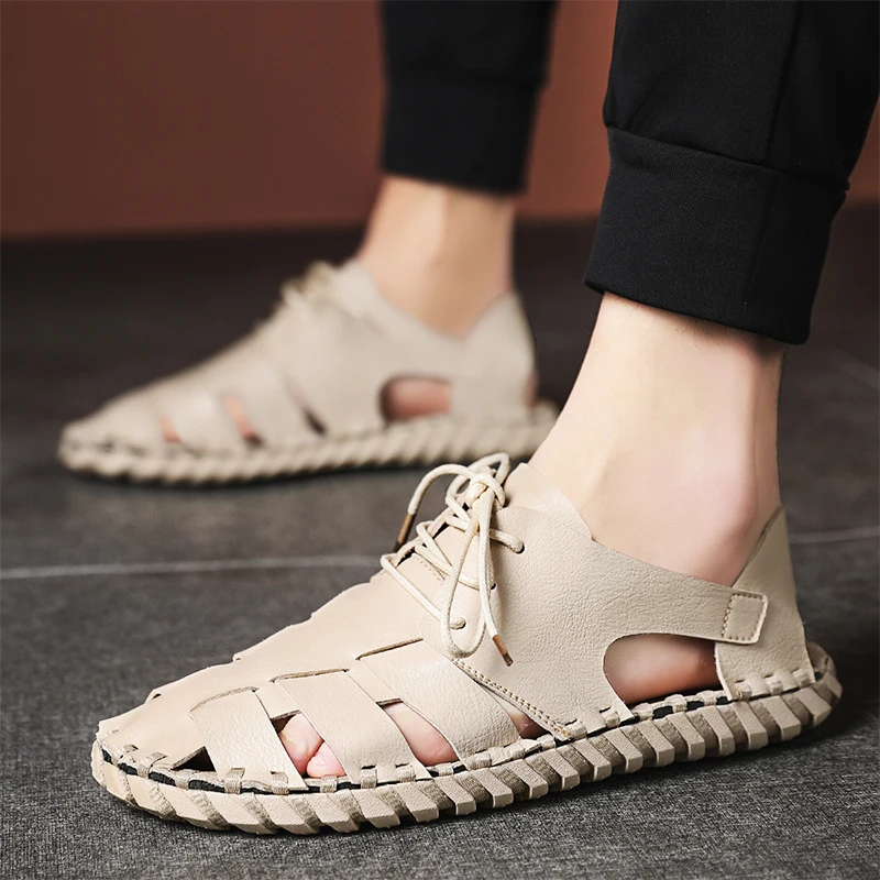 

Zandalias Hombre Sandals-men Sandale Homme Cuir Sandalias Hombre Verano Slide Sandals Men For Roman Shoes Work Para