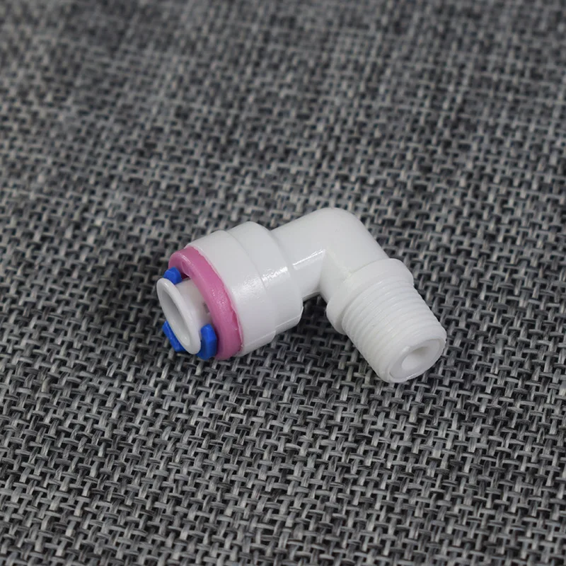 

4042 Cut-off Valve L-Shape 1 Points Teeth outside Turn 2 Quick Connector One-Way Valve Water Purifier Pure Water Machine Shell f