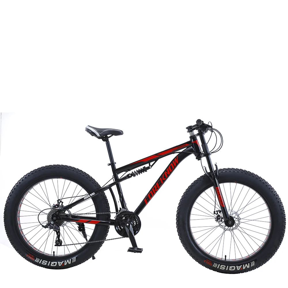 

FOREKNOW 24 Inch Wheel Adult Mountain Fat Bike 30 Speed Sports Cycling Men Racing Ride Bicycle MTB Off-road Beach Snowmobile