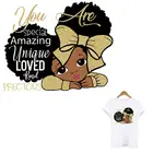 Блестящие черные термопереводные наклейки для девочек, стираемая детская футболка сделай сам, нашивки для одежды, черные нашивки для девочек