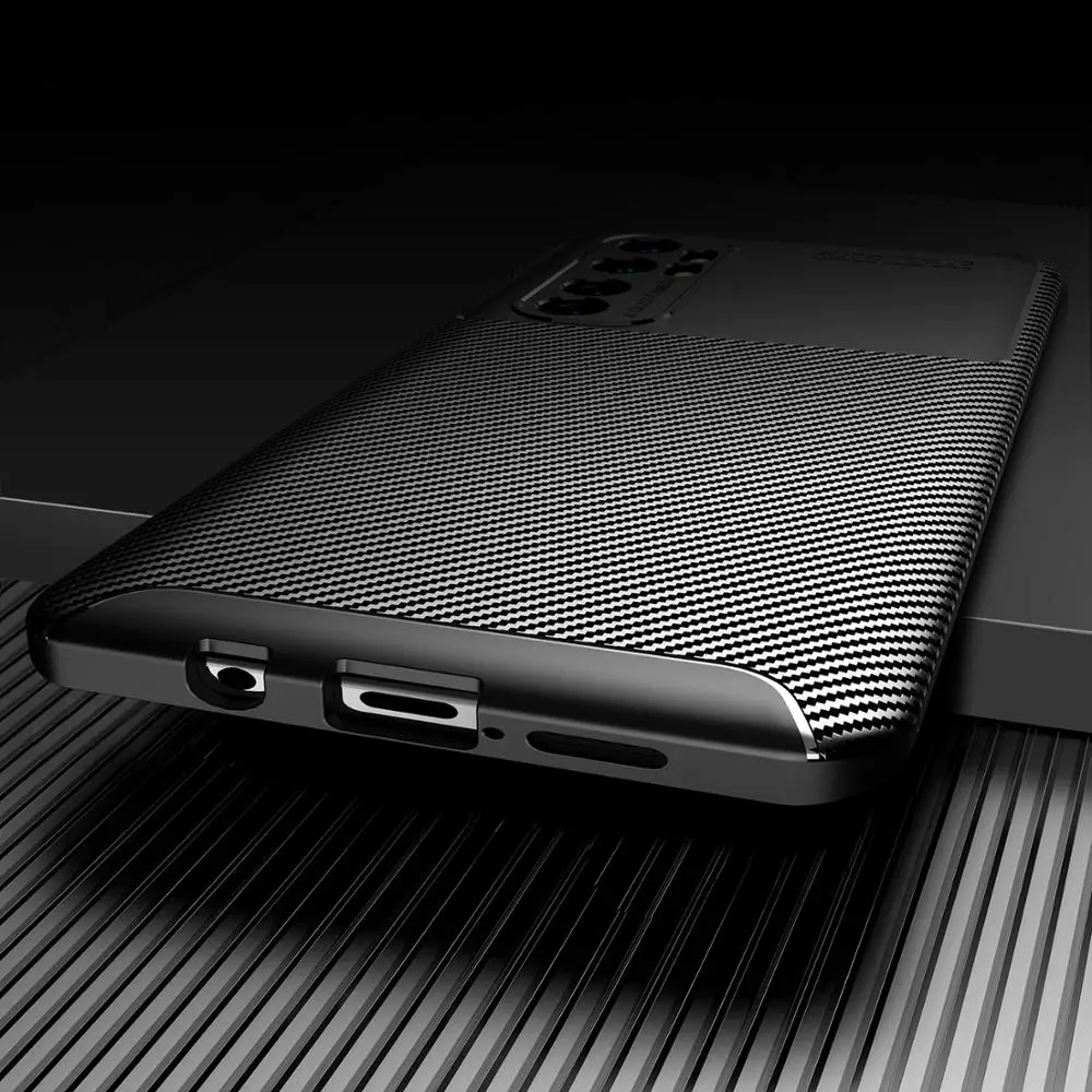Чехол для Xiaomi Mi Note 10 Lite мягкий силиконовый ударопрочный чехол из углеродного