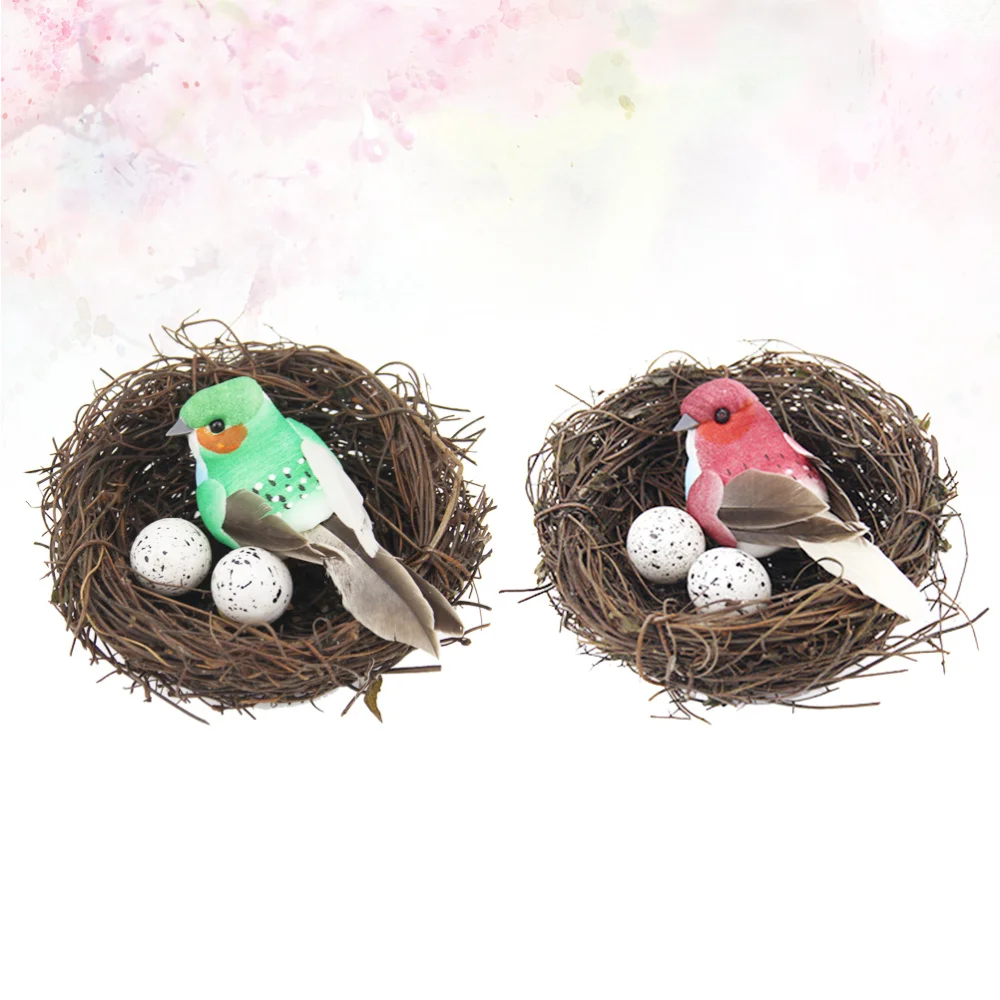 8 шт. искусственные птичьи гнезда украшение для дома пасхальное очаровательное