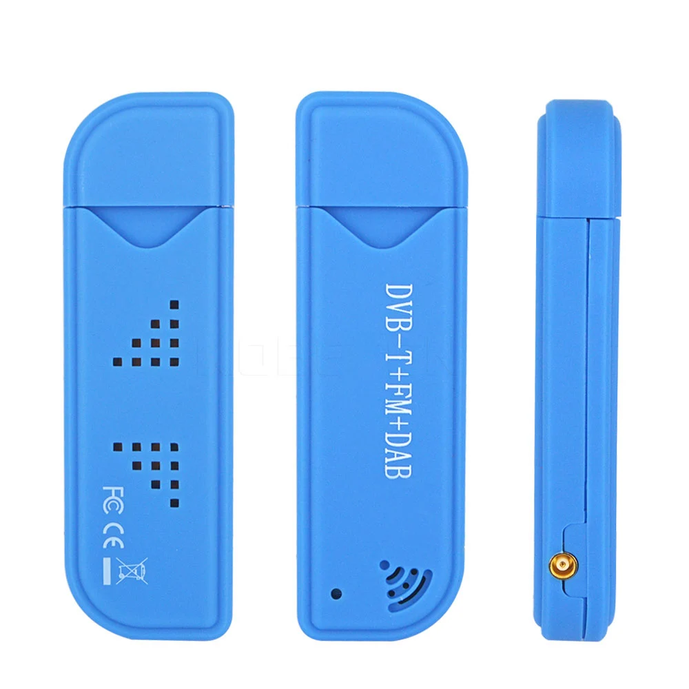 Kebidumei синее видеооборудование ТВ-ключ DVB-T + DAB FM RTL2832U цифровой USB 2.0 Поддержка SDR |