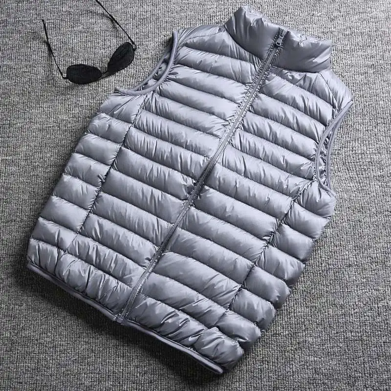 

Down Jacket Vest Men's Short Lightweight Vest Shoulder Collar Large Autumn and Winter Jacket Mens Clothing