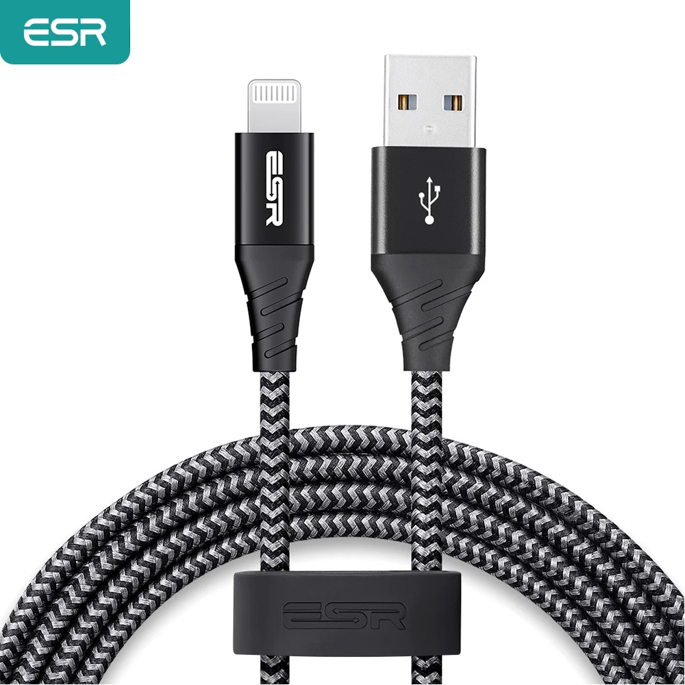 ESR MFi USB кабель для передачи данных iPhone iPad iPod 2.4A быстрая передача 3. Зарядное