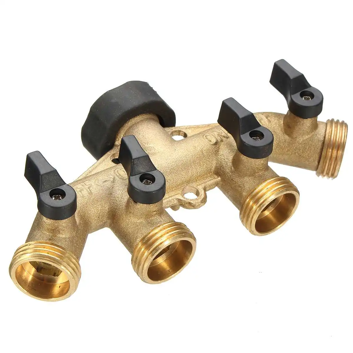 

3/4 Inch Brass 4 Way Hose Pipe Splitter Nozzle Switcher Tap Connectors for Garden Irrigation Hose connectors Pipe Hose Fitting