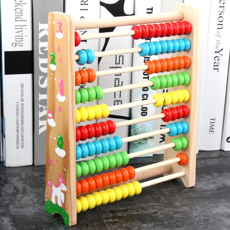 Wooden Children Colourful Digital Ten Archives Calculation Frame With An Abacus Child Initiation Good | Игрушки и хобби