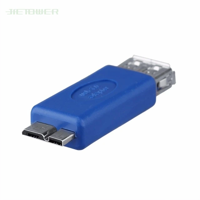 

100pcs/lot Blue Standard USB 3.0 USB3.0 Micro B Male To Type A Female MicroB/AF Adapter Convertor with OTG Function Note3 OTG