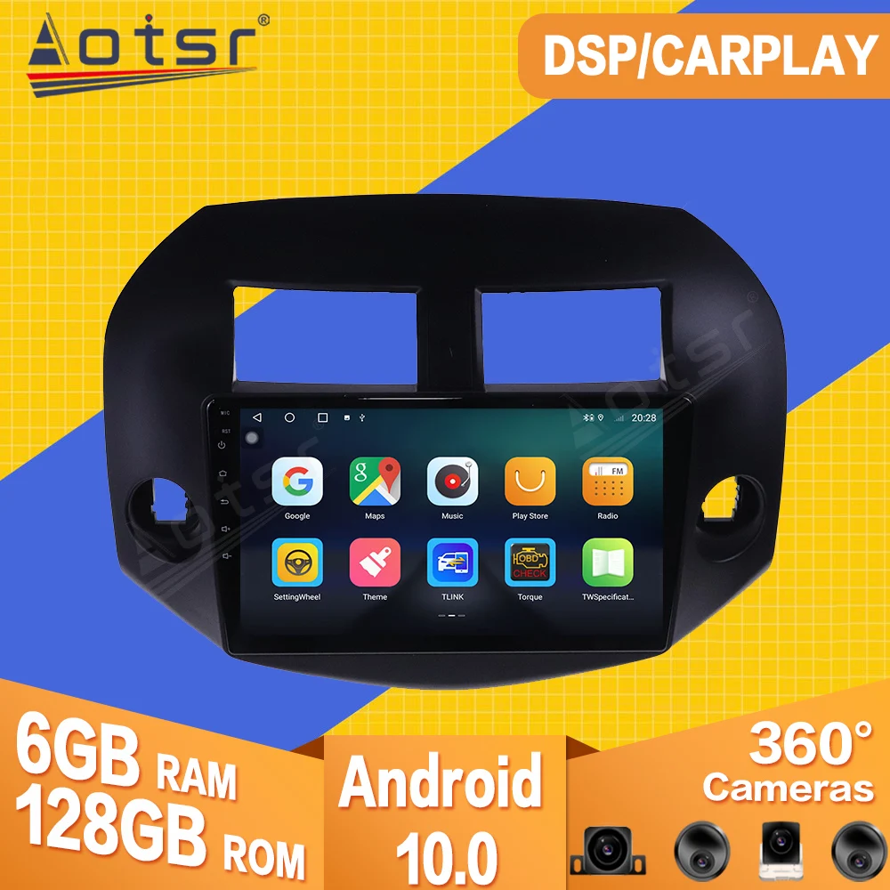 

For Toyota RAV4 2005 2006 2007 2008 2009-2013 Android Car Tape Radio Recorder Video Player Carplay Navi GPS Multimedia Head Unit