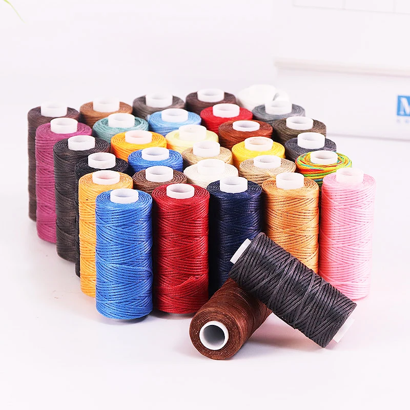

0.8Mm 150D Flat Waxed Thread For Macrame Waxed Cord For Leather Sewing Strings For Knitting needlework Sewing Accessories
