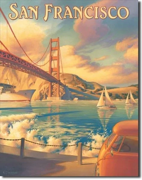 

San Francisco - Golden Gate Vintage Tin Sign Home Bar Decor